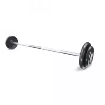 Штанга неразборная с черными дисками MB Barbell MB-BarMW-B40