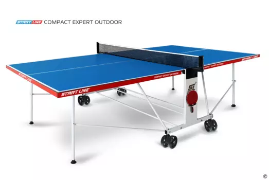 Стол теннисный Compact EXPERT 4 Всепогодный, синий