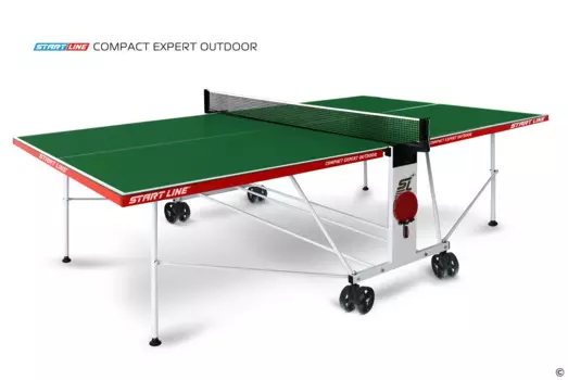 Стол теннисный Compact EXPERT 4 Всепогодный, зелёный