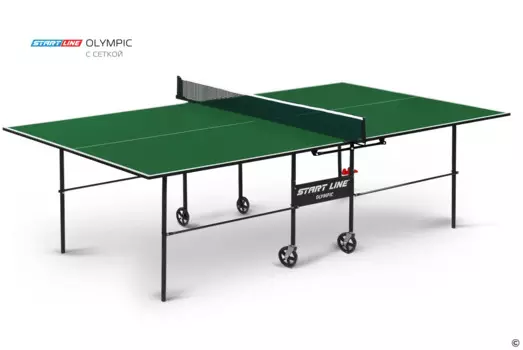 Стол теннисный Olympic с сеткой, зелёный