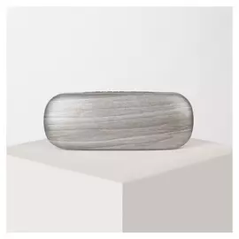 Футляр для очков, искусственная кожа, цвет серый