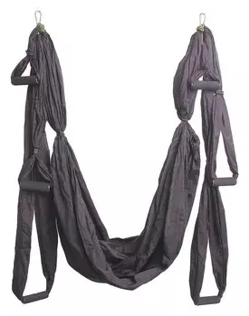 Гамак для йоги 250 × 140 см, цвет чёрный