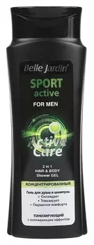 Гель для душа+Шампунь Мужской 2в1 тонизирующий охлаждающий Sport Active