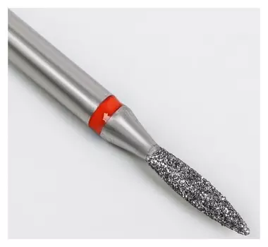 Фреза алмазная для маникюра «Пламя», мелкая зернистость, 1,2 × 8 мм