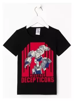 Футболка детская "Decepticons", Transformers, рост 86-92, чёрный