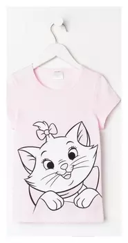 Футболка детская Disney "Мари", рост 98-104 (30), розовый