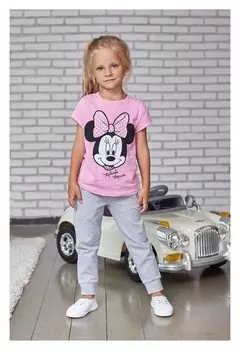 Футболка детская Disney "Minnie Mouse", рост 110-116 (32), розовый