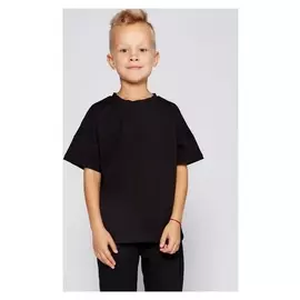 Футболка детская Minaku:basic Line Kids цвет чёрный, рост 92