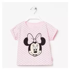 Футболка Disney "Минни", рост 86-92 (28), розовый