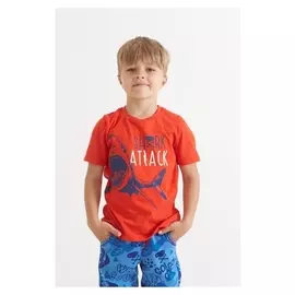 Футболка для мальчика Kaftan "Surf" акула, р.30 (98-104 см), красный