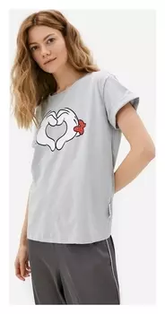 Футболка "Love" минни маус, серый