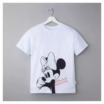 Футболка "Minnie Fashionista" минни маус, р. 44, белый