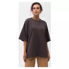 Футболка женская Minaku Basic Line цвет коричневый, р-р 44