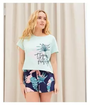 Футболка женская укороченная Tropical Fantasy р 48-50