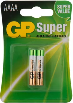 Батарея GP Super Alkaline, AAAA, 1.5V, 2шт. (25A-2CR2)