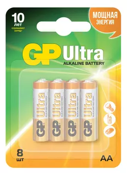 Батарейка GP Ultra, AAA (LR03), 1.5V, 8 шт. (GP 24AU-2CR8 96/960)