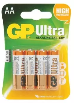 Батарея GP Ultra Alkaline, AA (LR06/15А), 1.5V, 4шт.
