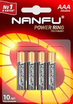 Батарейка Nanfu AAA (LR03), 1.5V, 4 шт. (LR03-4B)