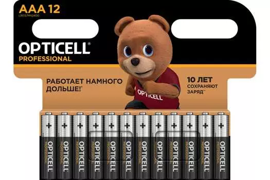 Батарейка OPTICELL Professional, AAA (LR03), 1.5V, 12 шт. (5052006)