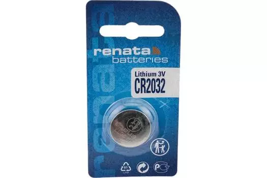 Батарейка Renata CR2032, 3V, 1 шт