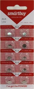 Батарея Smartbuy AG4, AG4 (LR626), 1.5V, 1 шт. (SBBB-AG4-10B)