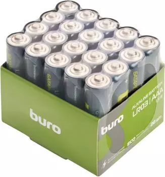 Батарея Buro Alkaline, AAA (LR03), 1.5V, 20 шт. (1934862)