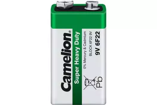 Батарейка Camelion 6F22 SR-1, крона (6LR61/6LF22/1604A/1604S/6F22), 9V, 1 шт. (1663)