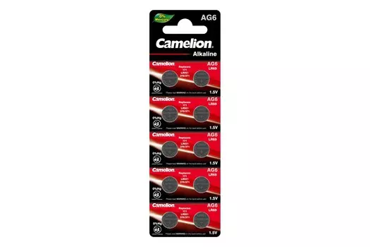 Батарейка Camelion G6 BL-10 Mercury Free, AG6,371A,LR920,171, 1.5V, 10 шт. (12814)