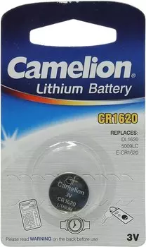 Батарейка Camelion CR1620-BP1B, CR1620, 3V, 1 шт. (3610)