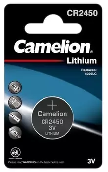 Батарейка Camelion CR2450, 3V, 1 шт. (CR2450-BP1B)