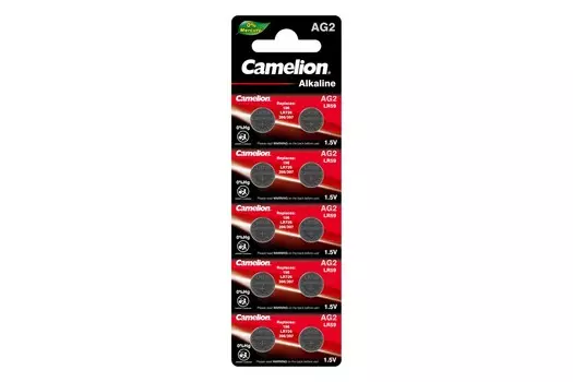 Батарейка Camelion G2 BL-10 Mercury Free, AG2,396,LR726,LR59, 1.5V, 10 шт. (12810)