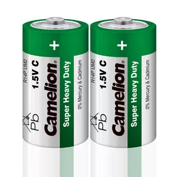 Батарея Camelion Green, C (R14/LR14), 1.5V, 2шт. (1661)