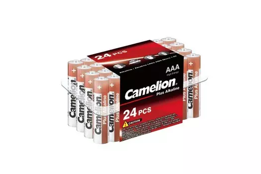 Батарейка Camelion LR03 Plus Alkaline, AAA (LR03/24А), 1.5V, 24 шт. (7615)