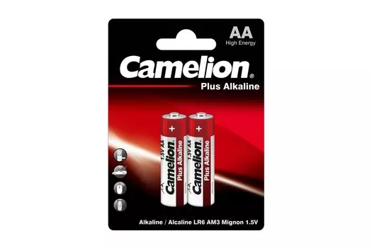 Батарейка Camelion LR 6 .Plus Alkaline BL-2, LR6, 1.5V, 2 шт. (1652)