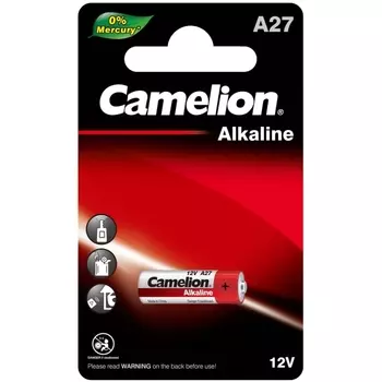 Батарейка Camelion Mercury Free, A27 (MN27/V27A/GP27A), 12V, 1 шт. (12829)