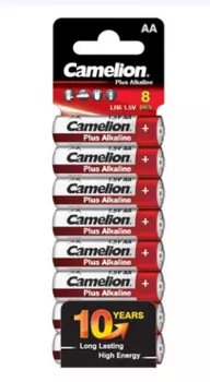 Батарейка Camelion Plus Alkaline, AA (LR06/15А), 1.5V, 8 шт. (14862)