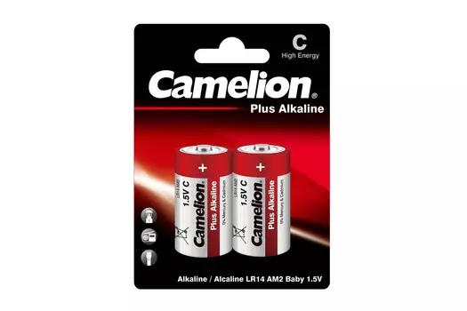Батарея Camelion Plus Alkaline BL-2 , C (R14/LR14), 1.5V, 2шт. (1653)