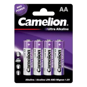 Батарейка Camelion Ultra, AA (LR6), 1.5V, 4 шт. (14984)