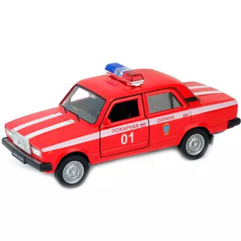 Автомобиль Welly "LADA 2107 ПОЖАРНАЯ ОХРАНА", красный (43644FS)