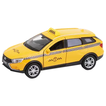 Автомобиль Welly "LADA VESTA SW CROSS Такси", желтый (43763TI)