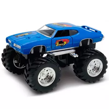 Автомобиль Welly "Pontiac GTO Wheel Monster", синий (47008S)