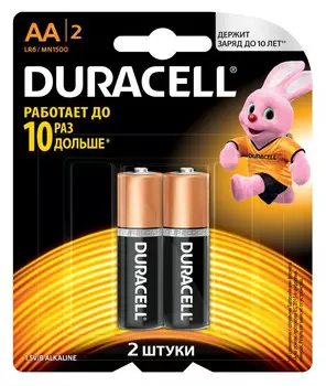 Батарея Duracell Basic CN LR6-2BL MN1500, AA, 1.5V, 2шт