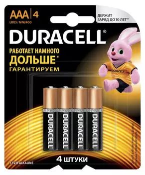 Батарея Duracell CN LR03-4BL MN2400, AAA, 1.5V, 4шт