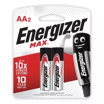 Батарея Energizer MAX, AA (LR06, 15А), 1.5V, 2шт. ( E300157000)