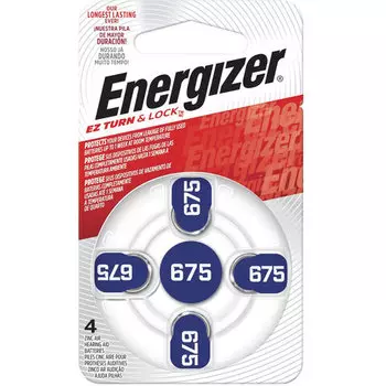 Батарея Energizer Zinc Air, ZA675 (PR44, AC675, DA675, V675A), 1.4V, 4шт. ( E001082205)