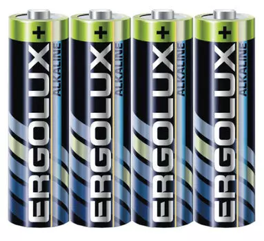 Батарейка Ergolux Alkaline, AA (LR06/15А), 1.5V, 4 шт. (LR6 SR4)