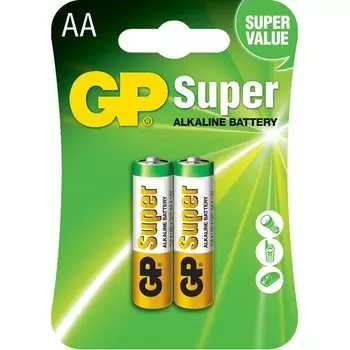 Батарейка GP Super, AA (LR06/15А), 1.5V, 2 шт