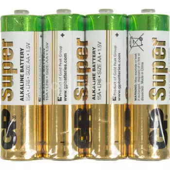 Батарейка GP Super, AA (LR06/15А), 1.5V, 4 шт