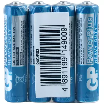 Батарейка GP 24CEBRA-2S4(24C/R03), AAA (LR03), 1.5V, 4 шт. (4891199149009)
