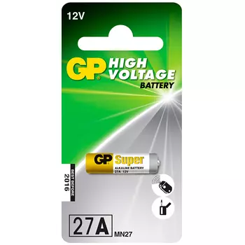 Батарейка GP GP27A-2C1, A27 (MN27/V27A/GP27A), 12V, 1 шт